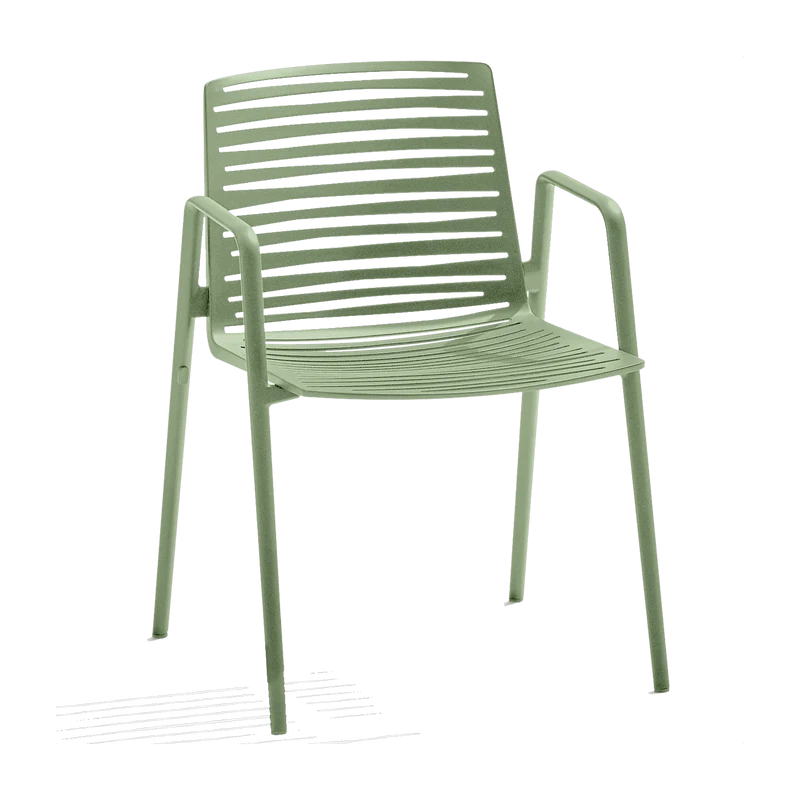 Chaise avec accoudoir en aluminium vert 56 x 58 cm Zebra - Fast Spa
