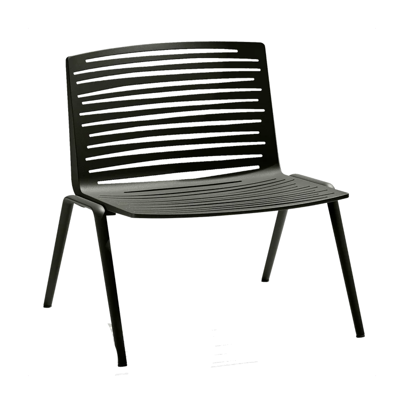 Fauteuil en aluminium noir 65 x 74 cm Zebra - Fast Spa