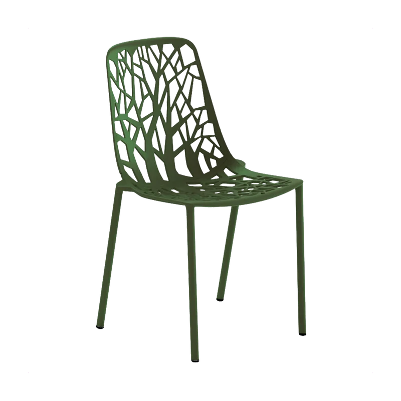 Chaise en aluminium vert 53 x 48 cm Forest - Fast Spa