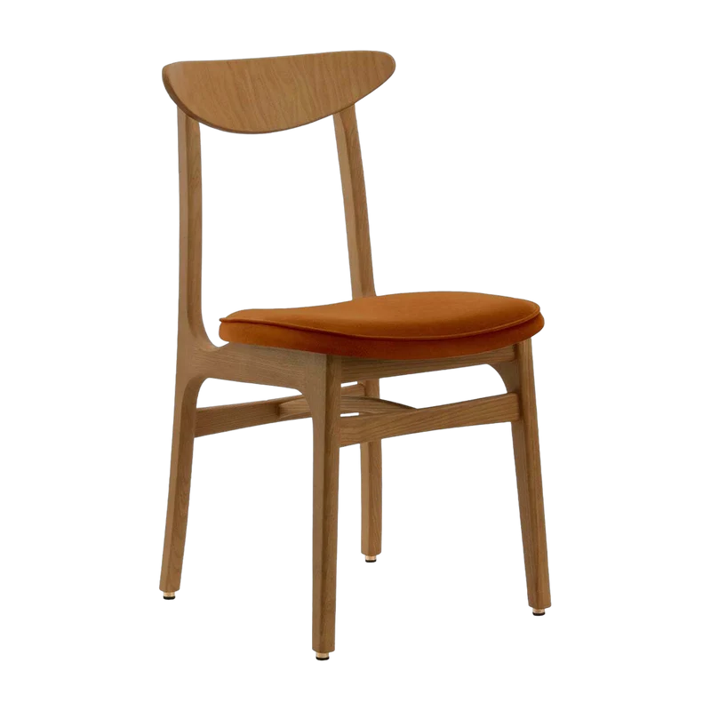 Chaise en velours sierra et frêne foncé 52 x 45 Série 200-190 Mix - 366 Concept