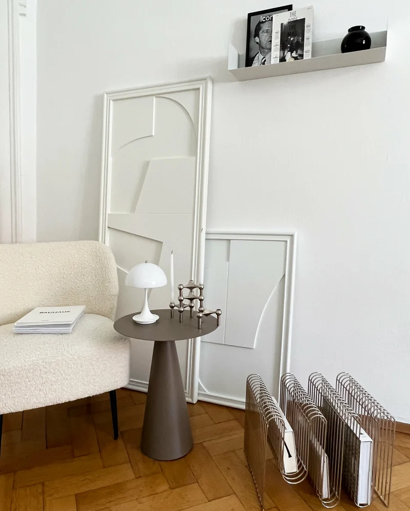Tableau en bois blanc 80 cm Verge - Likya