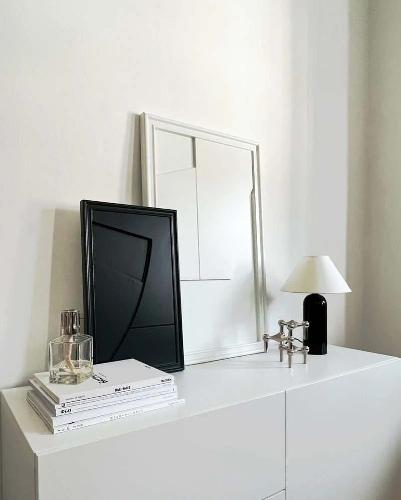Tableau en bois blanc 80 cm Verge - Likya