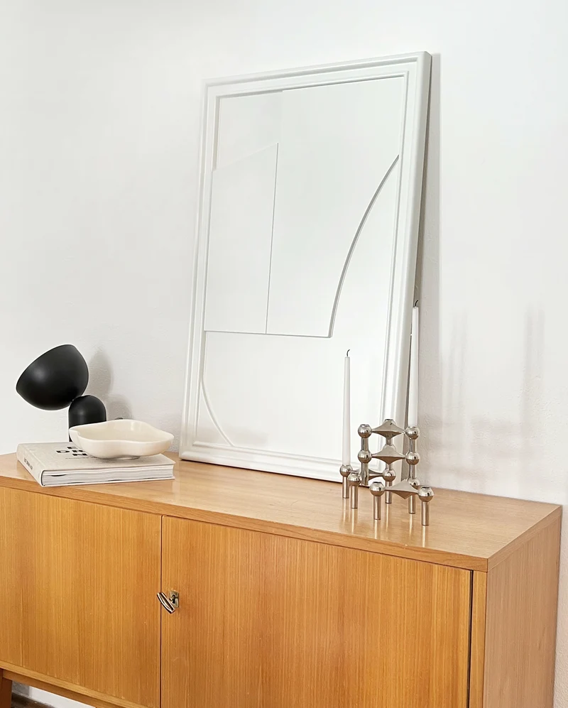 Tableau en bois blanc 80 cm Verge - Likya