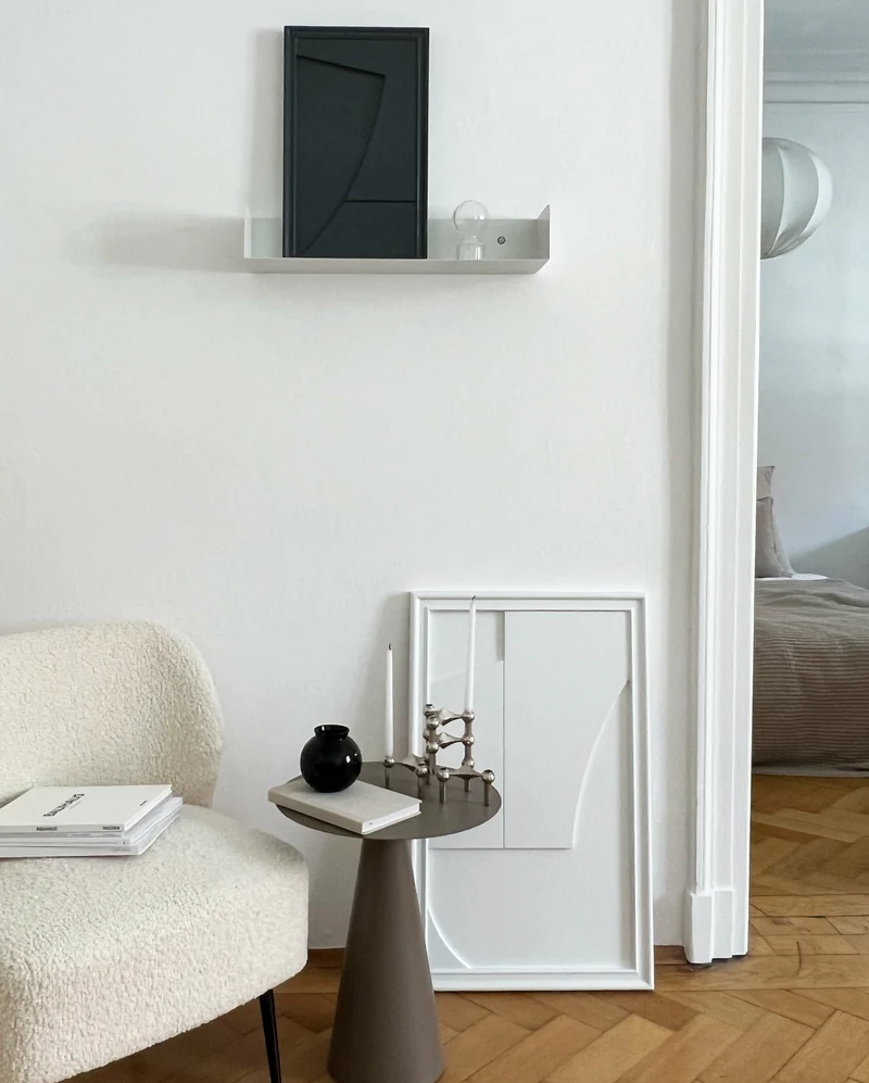 Tableau en bois blanc 80 cm Verge - Likya