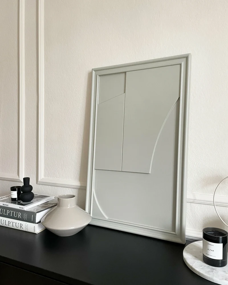 Tableau en bois gris 80 cm Verge - Likya