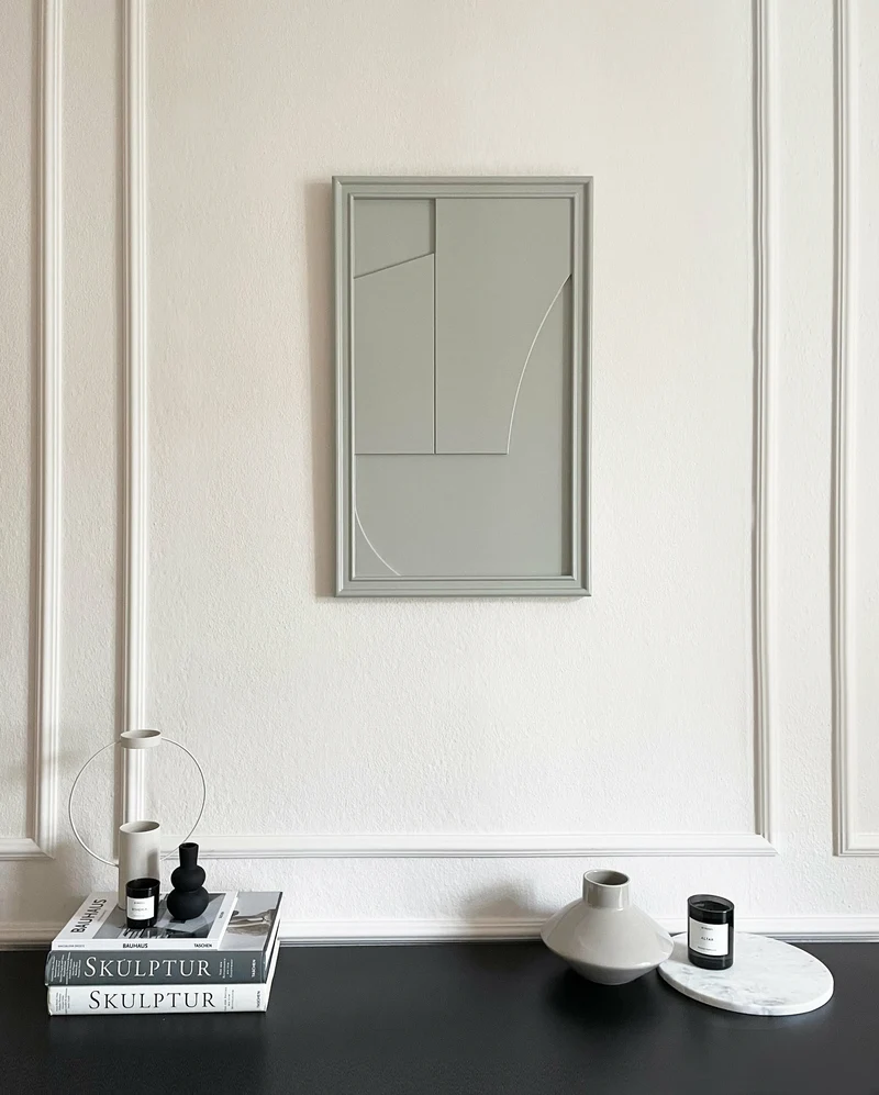 Tableau en bois gris 80 cm Verge - Likya