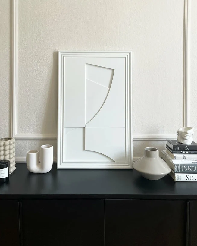 Tableau en bois blanc 80 cm Randonne - Likya