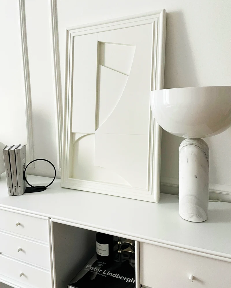 Tableau en bois blanc 80 cm Randonne - Likya