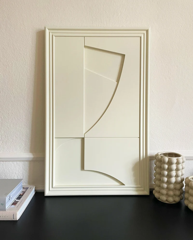 Tableau en bois blanc oyster 80 cm Randonne - Likya
