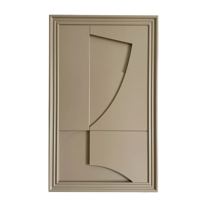 Tableau en bois beige gris 80 cm Randonne - Likya