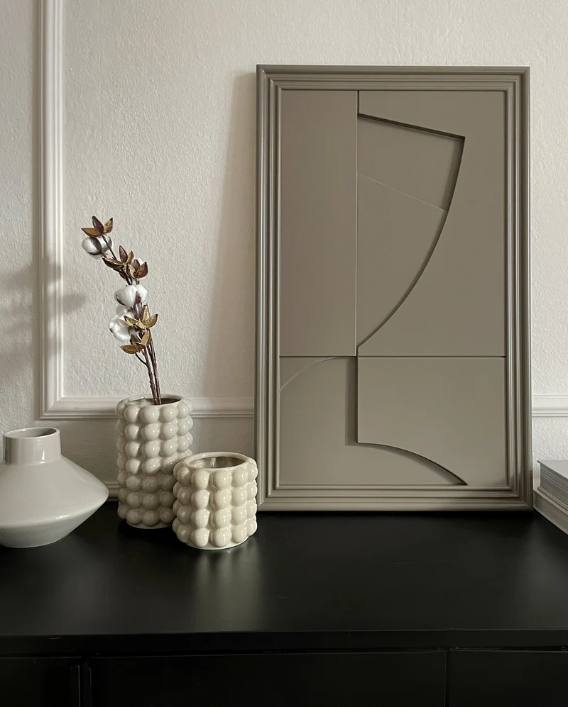Tableau en bois beige cocoa 80 cm Randonne - Likya