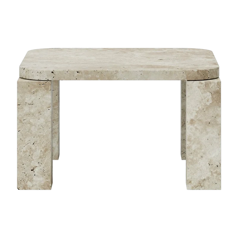 Table basse en travertin 60 x 60 cm Atlas - New works