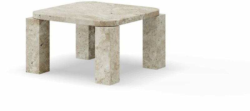Table basse en travertin 60 x 60 cm Atlas - New works