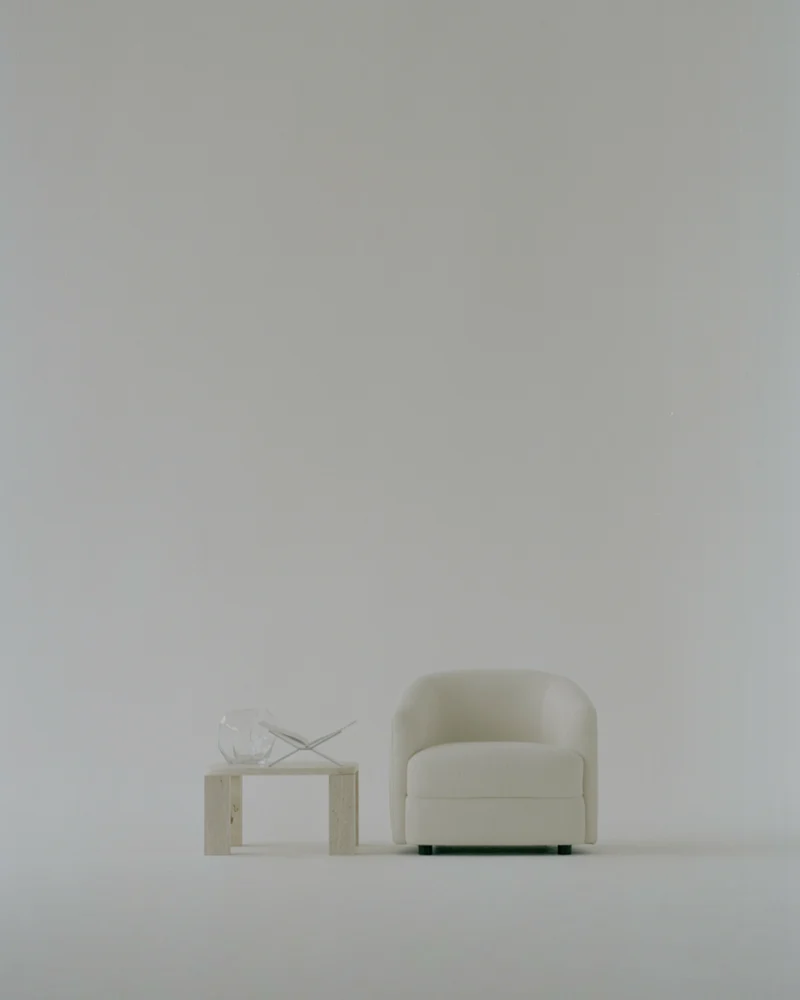 Table basse en travertin 60 x 60 cm Atlas - New works