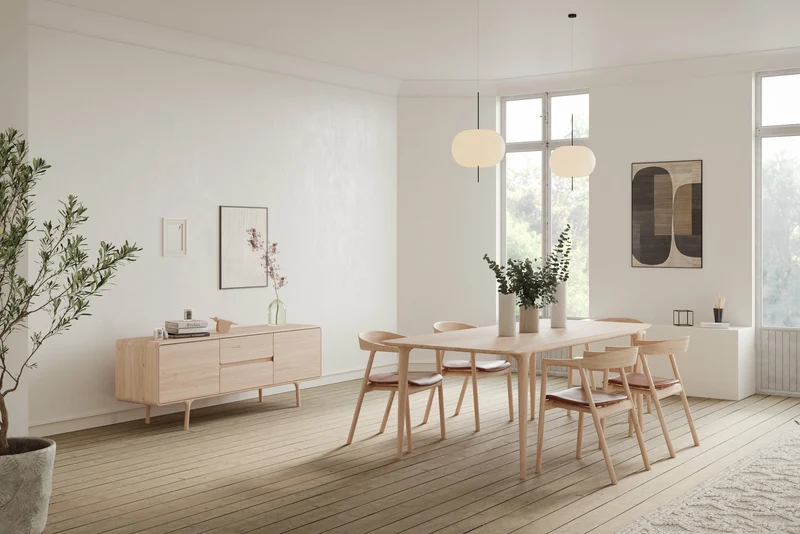 Table à manger en chêne 200 x 90 cm Fawn - Gazzda