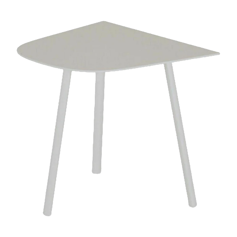 Table basse en aluminium blanc crème 56 x 38 cm Mosaiko - Fast Spa