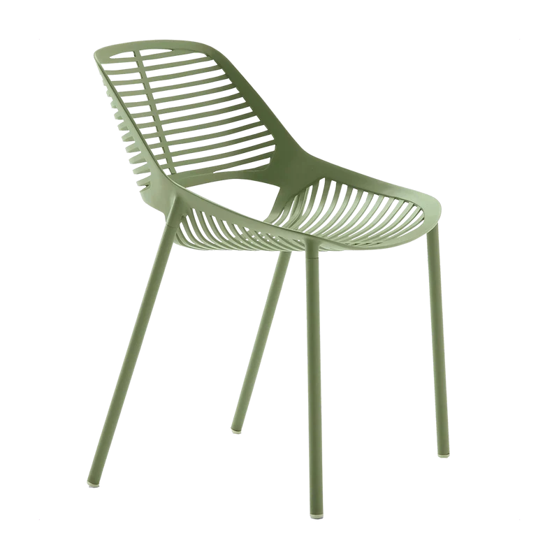 Chaise en aluminium vert 51 x 51 cm Niwa - Fast Spa