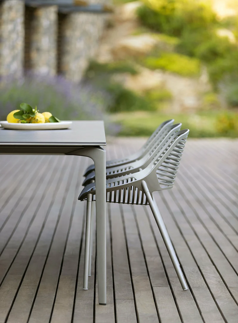 Chaise en aluminium vert 51 x 51 cm Niwa - Fast Spa