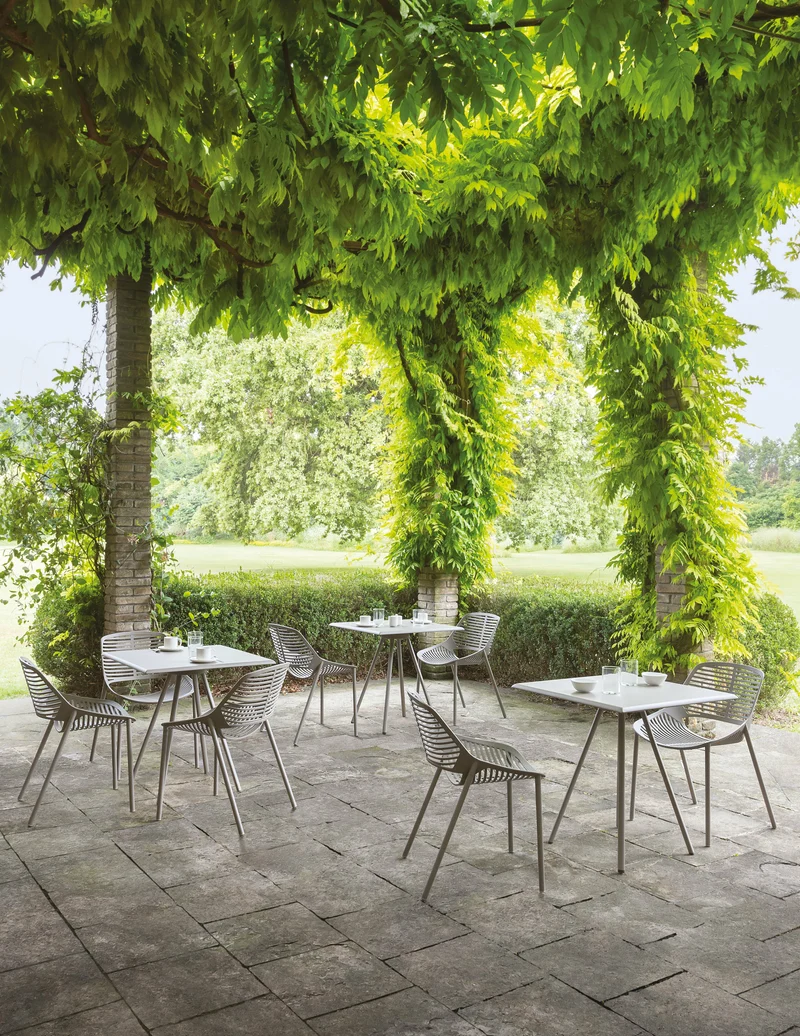 Chaise en aluminium vert 51 x 51 cm Niwa - Fast Spa