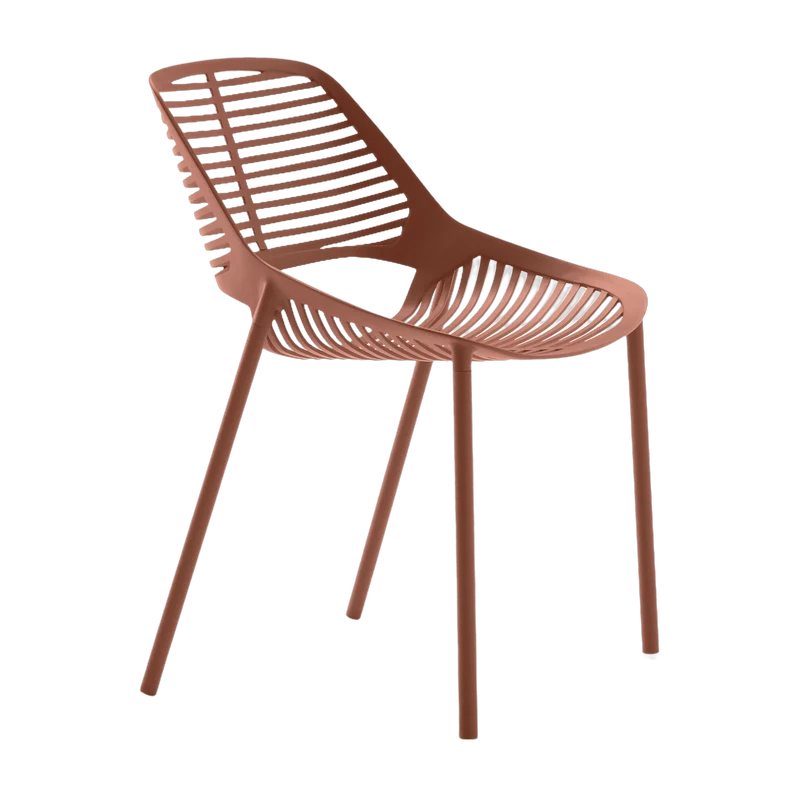 Chaise en aluminium terracotta 51 x 51 cm Niwa - Fast Spa