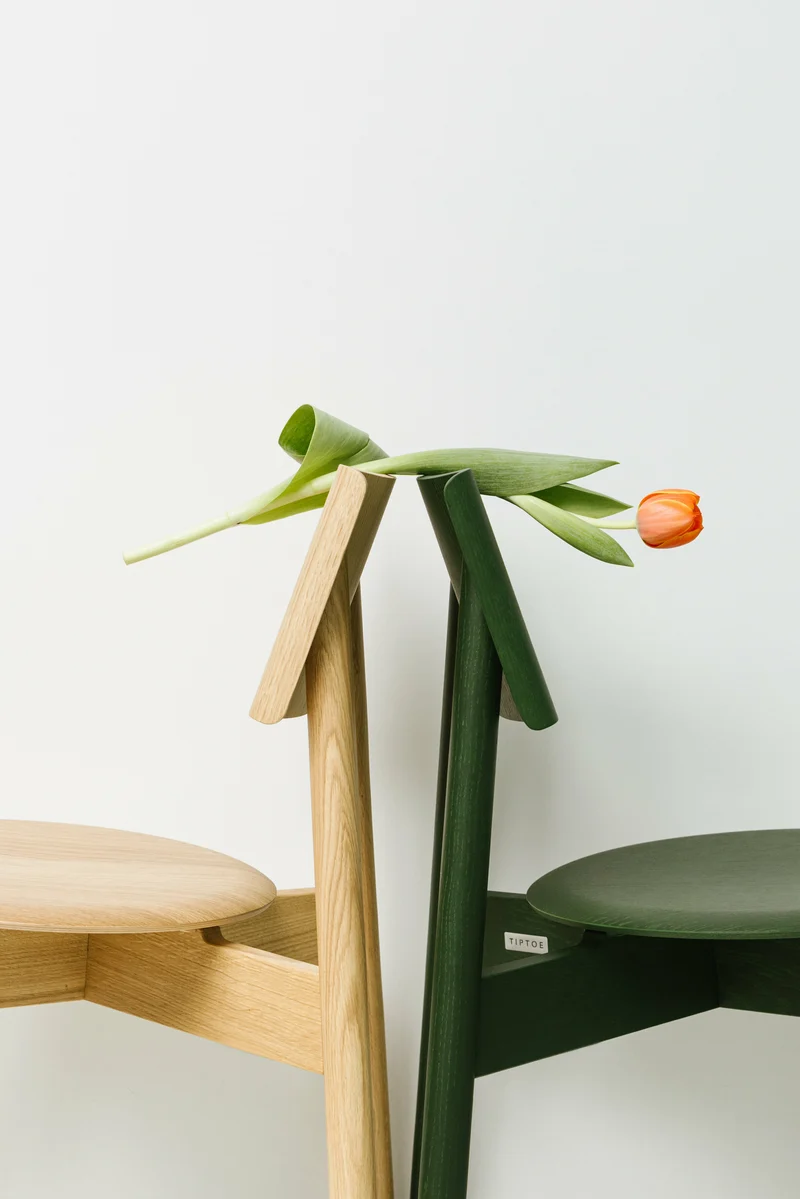 Chaise en chêne vert sapin éco-certifié SSD - TIPTOE