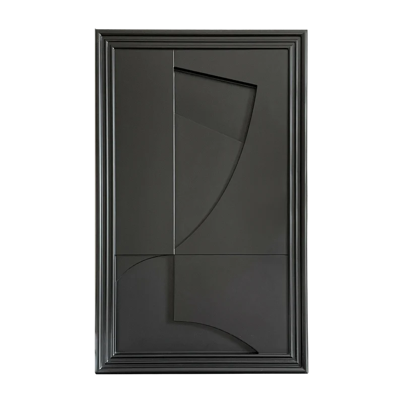 Tableau en bois noir 80 cm Randonne - Likya