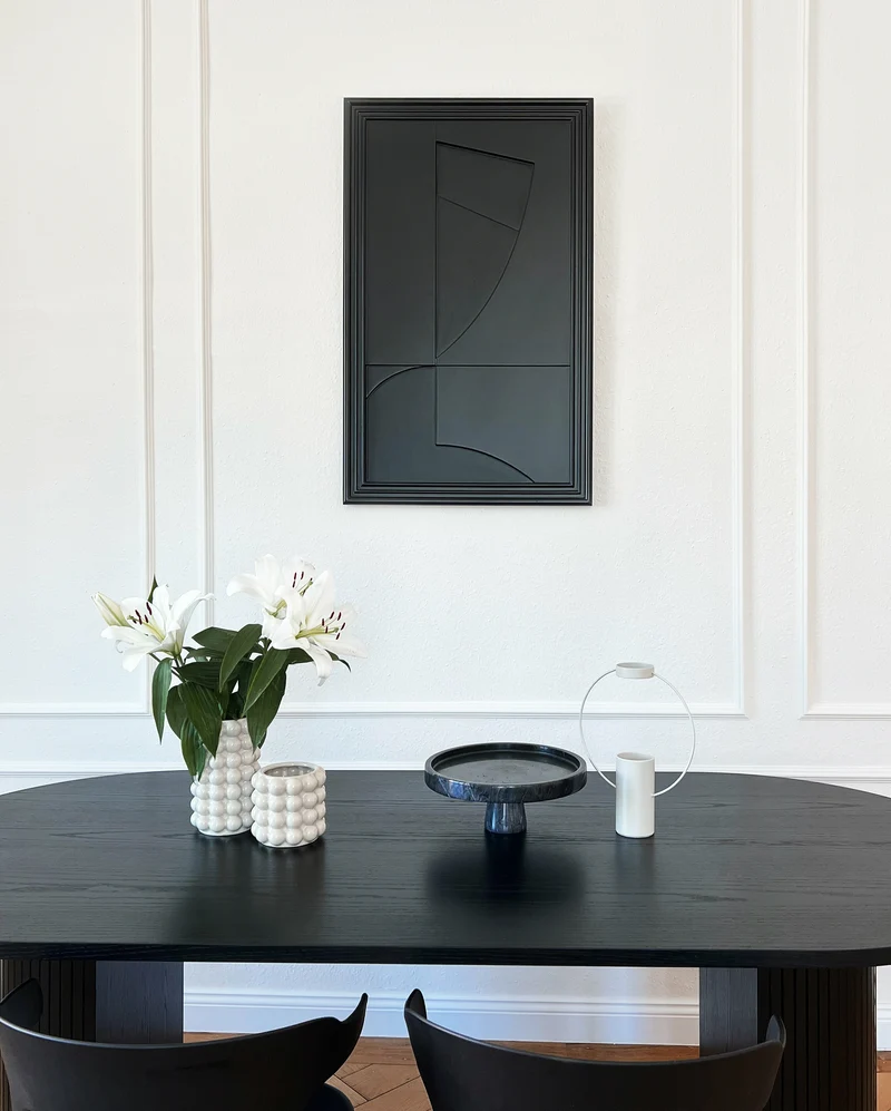 Tableau en bois noir 80 cm Randonne - Likya