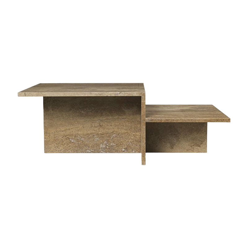 Table basse en travertin beige 55 x 108 cm Distinct - Ferm Living