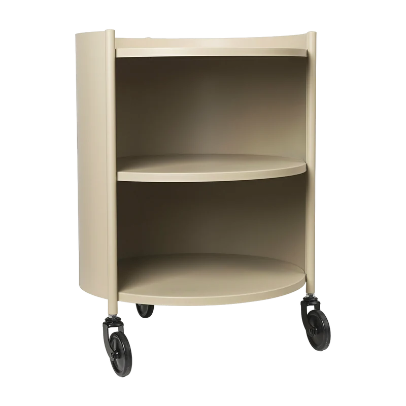 Table de chevet en acier beige 53 x 42 cm Eve - Ferm Living
