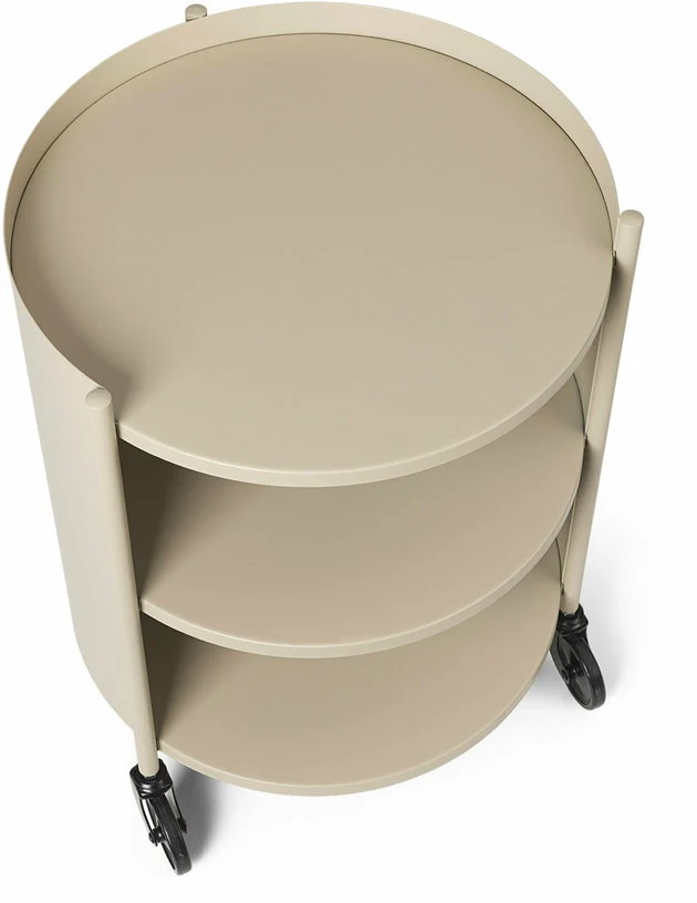 Table de chevet en acier beige 53 x 42 cm Eve - Ferm Living