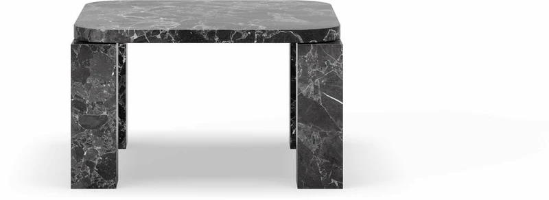 Table basse en marbre noir costa 60 x 60 cm - New works