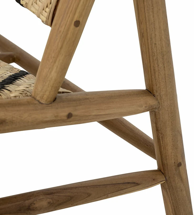 Chaise longue en teck naturel et rotin 70 x 78 cm Lennox - Bloomingville