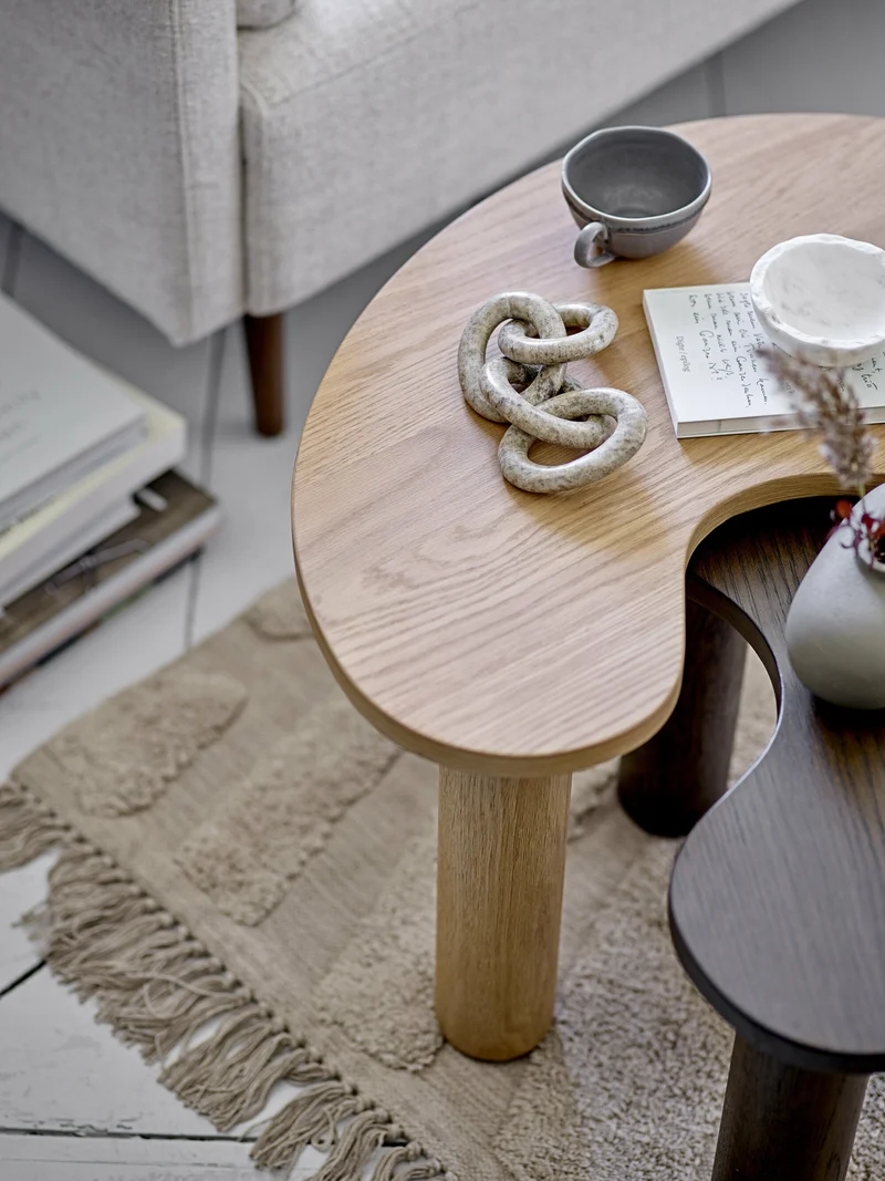 Table basse 53 x 35 cm en bois d'hévéa marron Luppa - Bloomingville