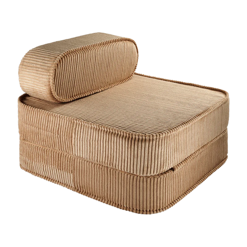 Fauteuil pliable en velours côtelé toffee 150 x 60 cm - Wigiwama