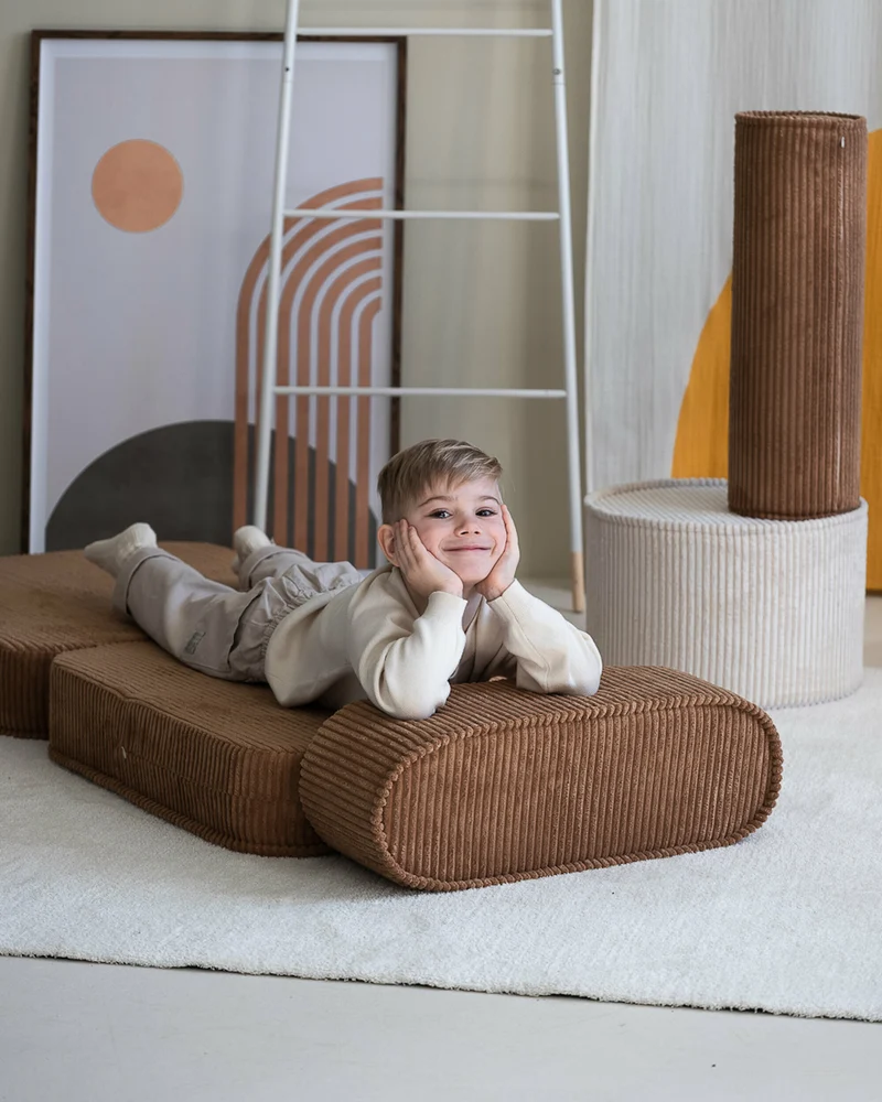Fauteuil pliable en velours côtelé toffee 150 x 60 cm - Wigiwama