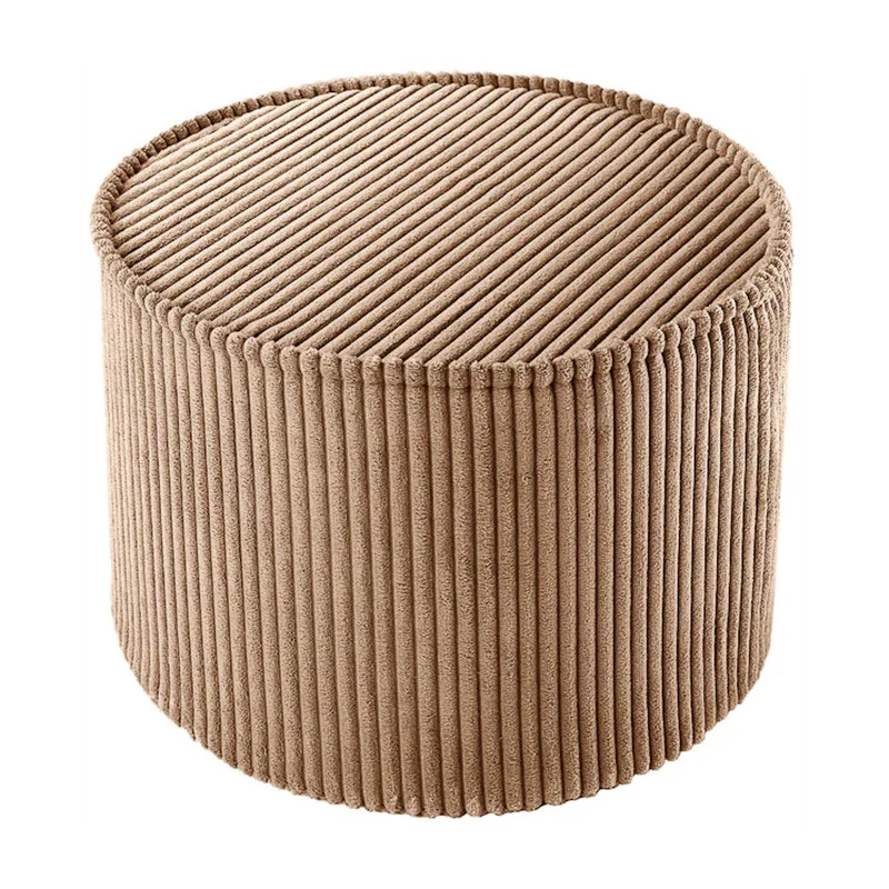 Pouf rond en velours côtelé toffee 39,5 x 25 cm - Wigiwama