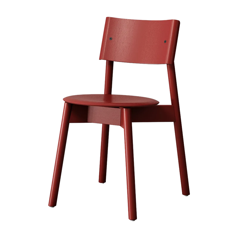 Chaise en chêne rouge coquelicot éco-certifié SSD - TIPTOE