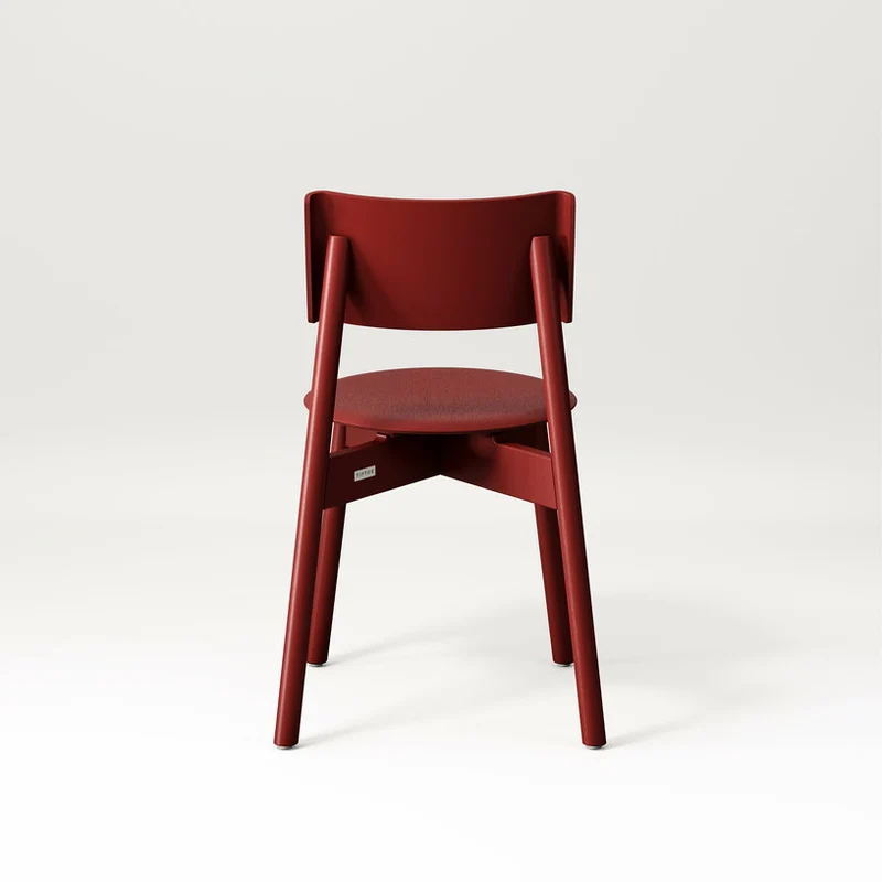 Chaise en chêne rouge coquelicot éco-certifié SSD - TIPTOE