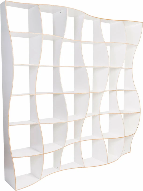 Bibliothèque en bois de bouleau blanc 246 x 246 cm Dune - Jaanus Orgusaar