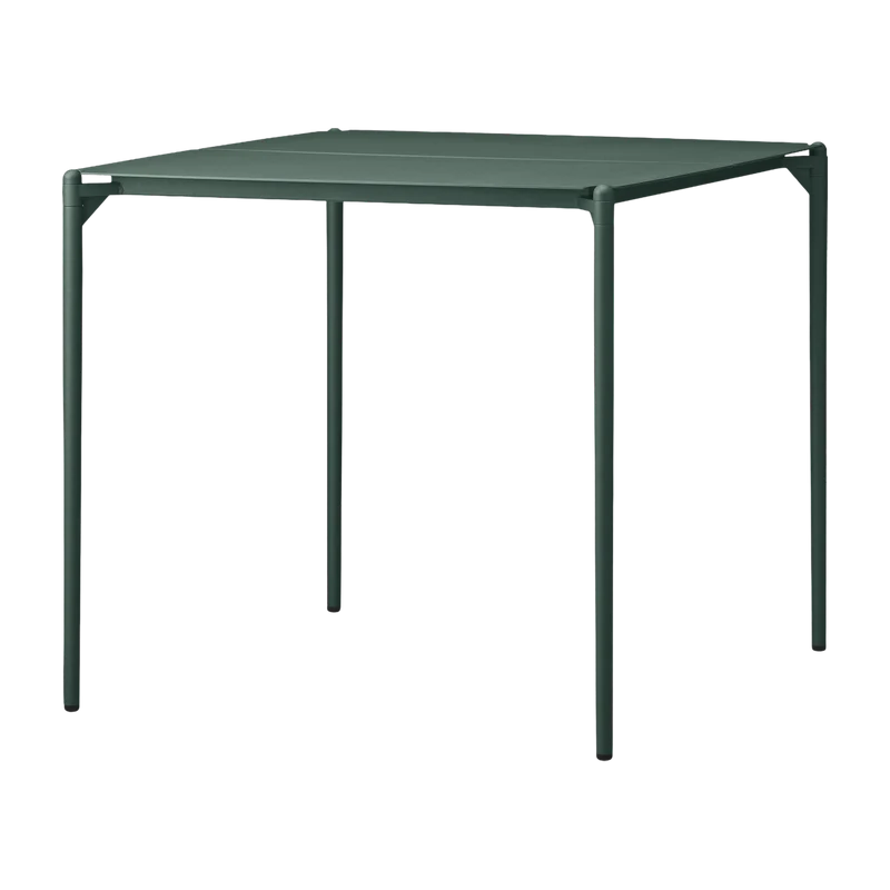 Table à manger carrée en acier vert 80 x 80 cm Novo - AYTM
