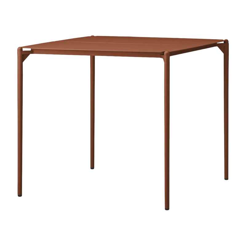 Table à manger carrée en acier Terracotta 80 x 80 cm Novo - AYTM