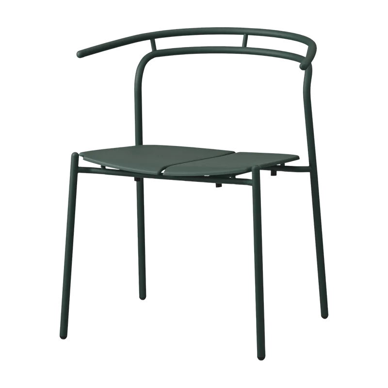 Chaise avec accoudoirs en acier vert Novo - AYTM