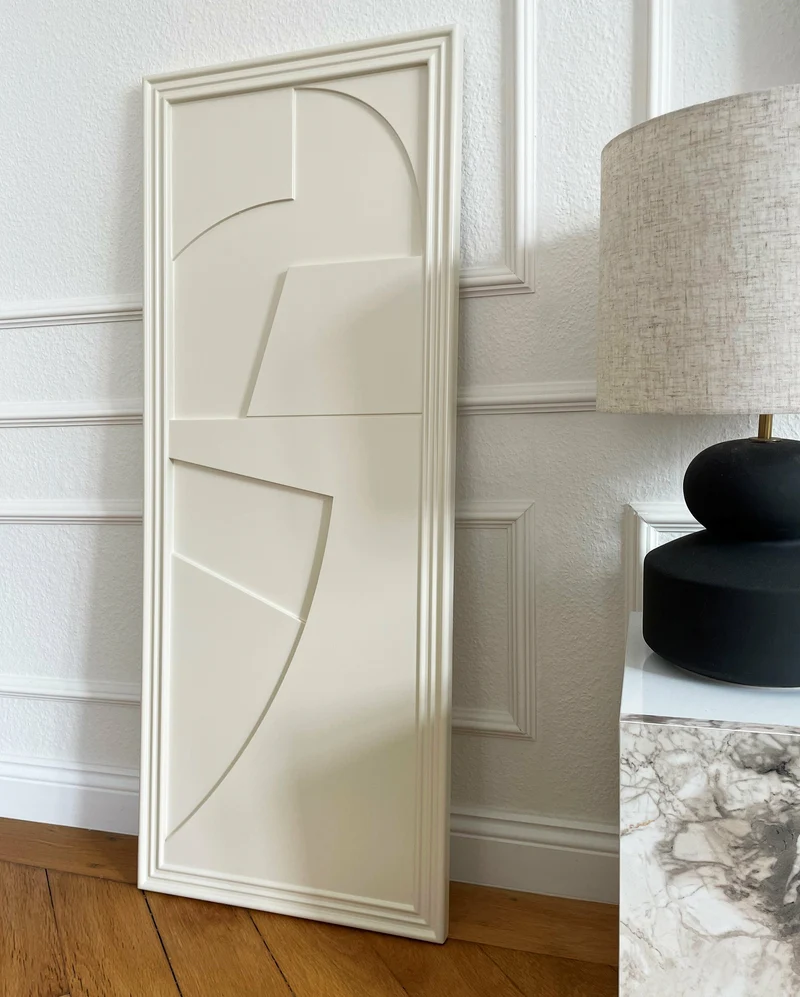 Tableau en bois blanc oyster 45 x 115 cm Verto - Likya