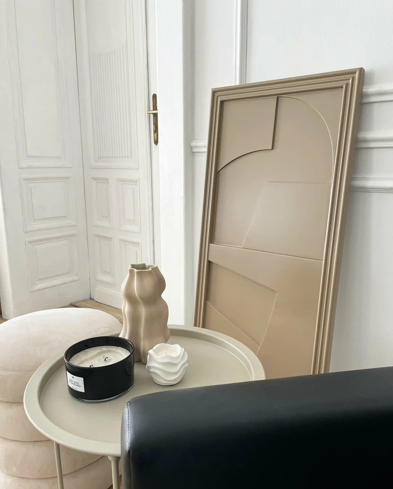 Tableau en bois beige gris 45 x 115 cm Verto - Likya