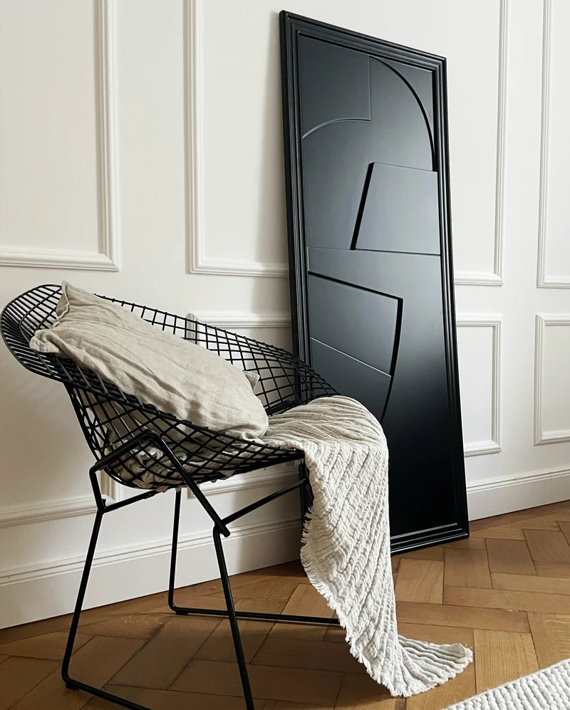 Tableau en bois noir 45 x 115 cm Verto - Likya