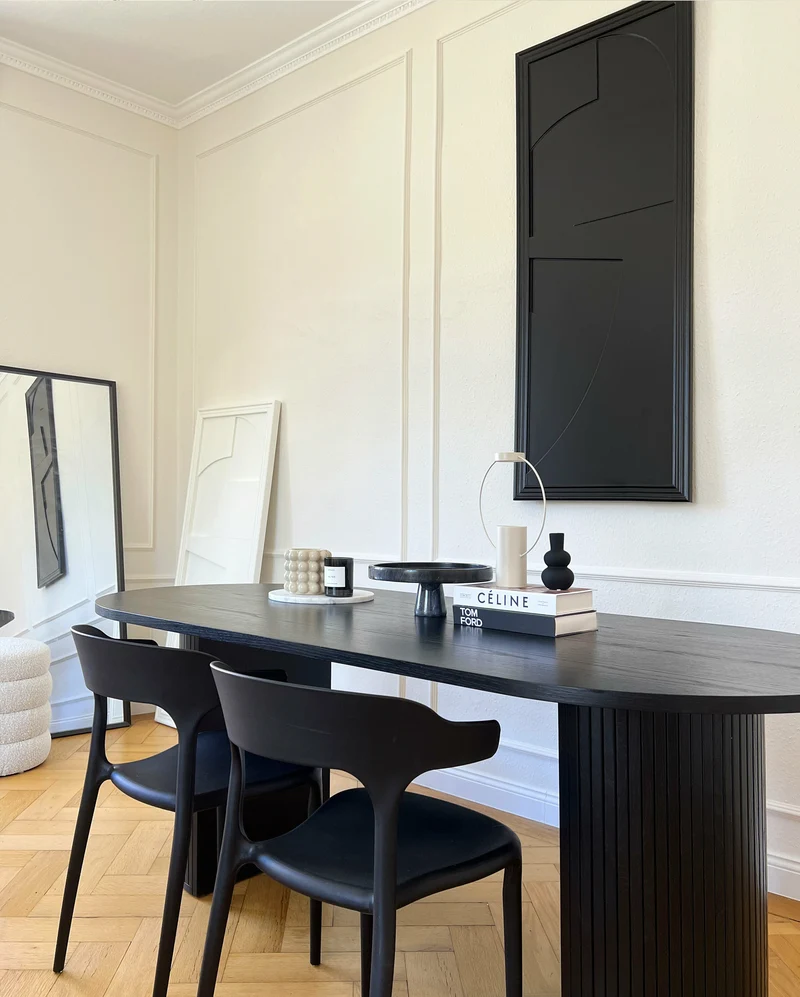 Tableau en bois noir 45 x 115 cm Verto - Likya