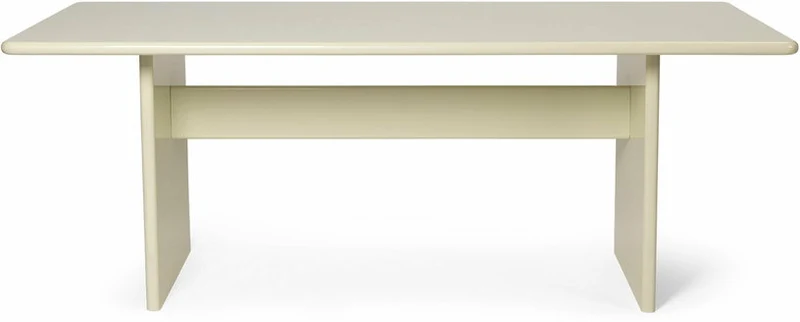 Table à manger en bois blanc 90 x 200 cm Rink - Ferm Living