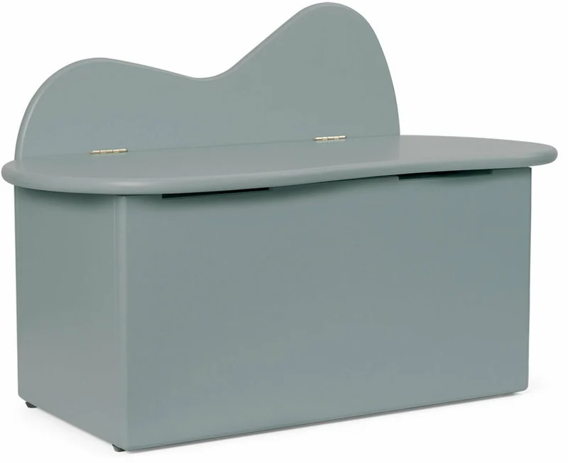Banc en bois bleu orage 75x38x51 cm Slope - Ferm Living
