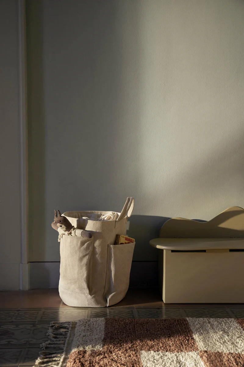Banc en bois bleu orage 75x38x51 cm Slope - Ferm Living