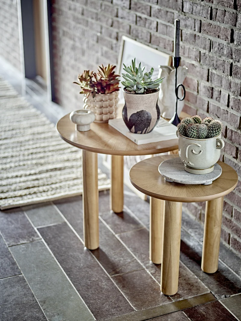 Table basse 60 cm en bois d'hévéa nature Noma - Bloomingville